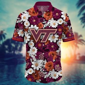 Virginia Tech Hokies NCAA Flower Hawaii Shirt For Fans Ver 4