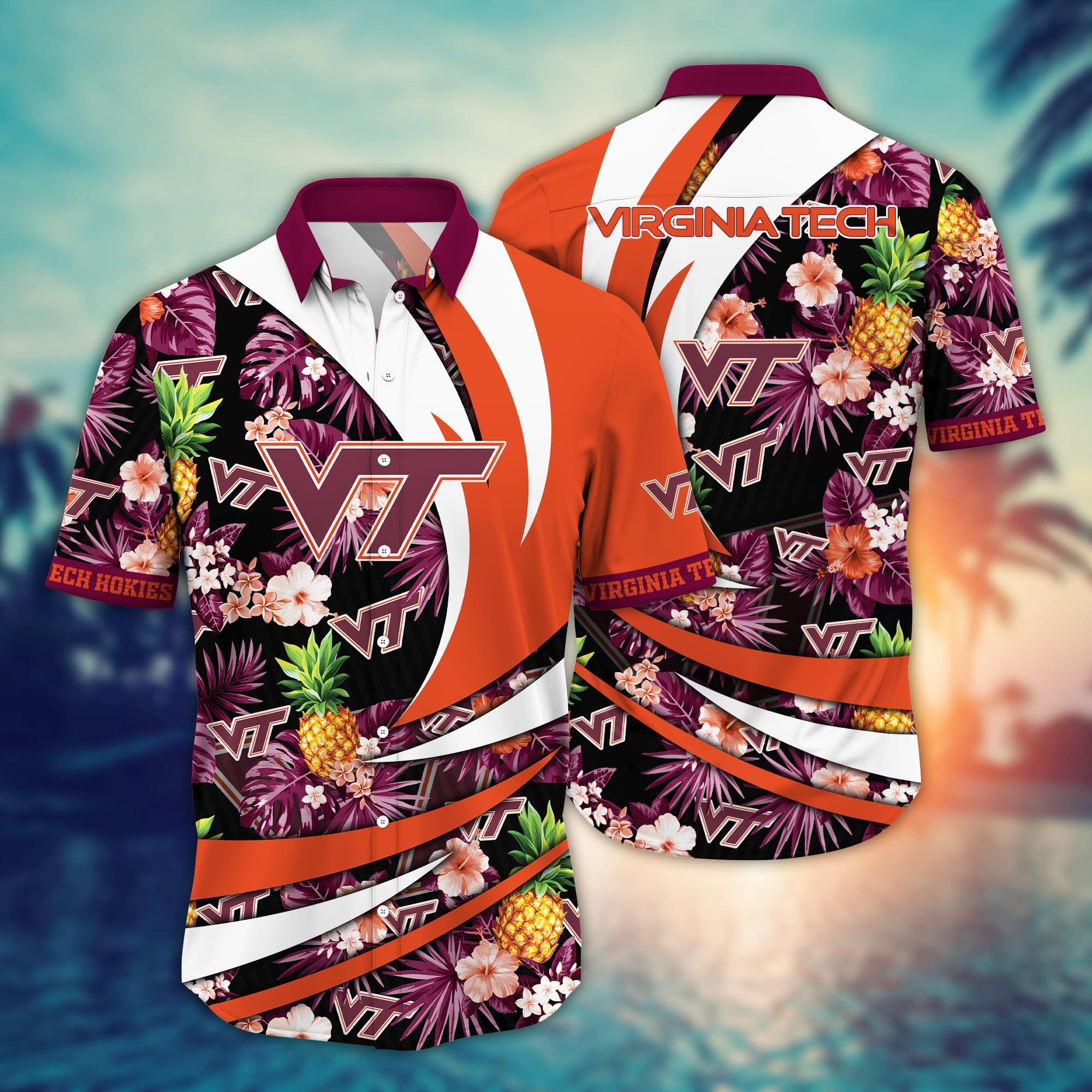 Virginia Tech Hokies NCAA Flower Hawaii Shirt For Fans Ver 6