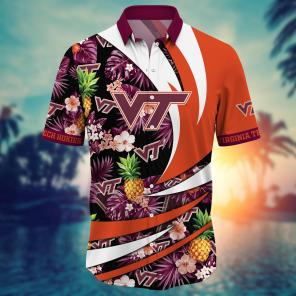 Virginia Tech Hokies NCAA Flower Hawaii Shirt For Fans Ver 6