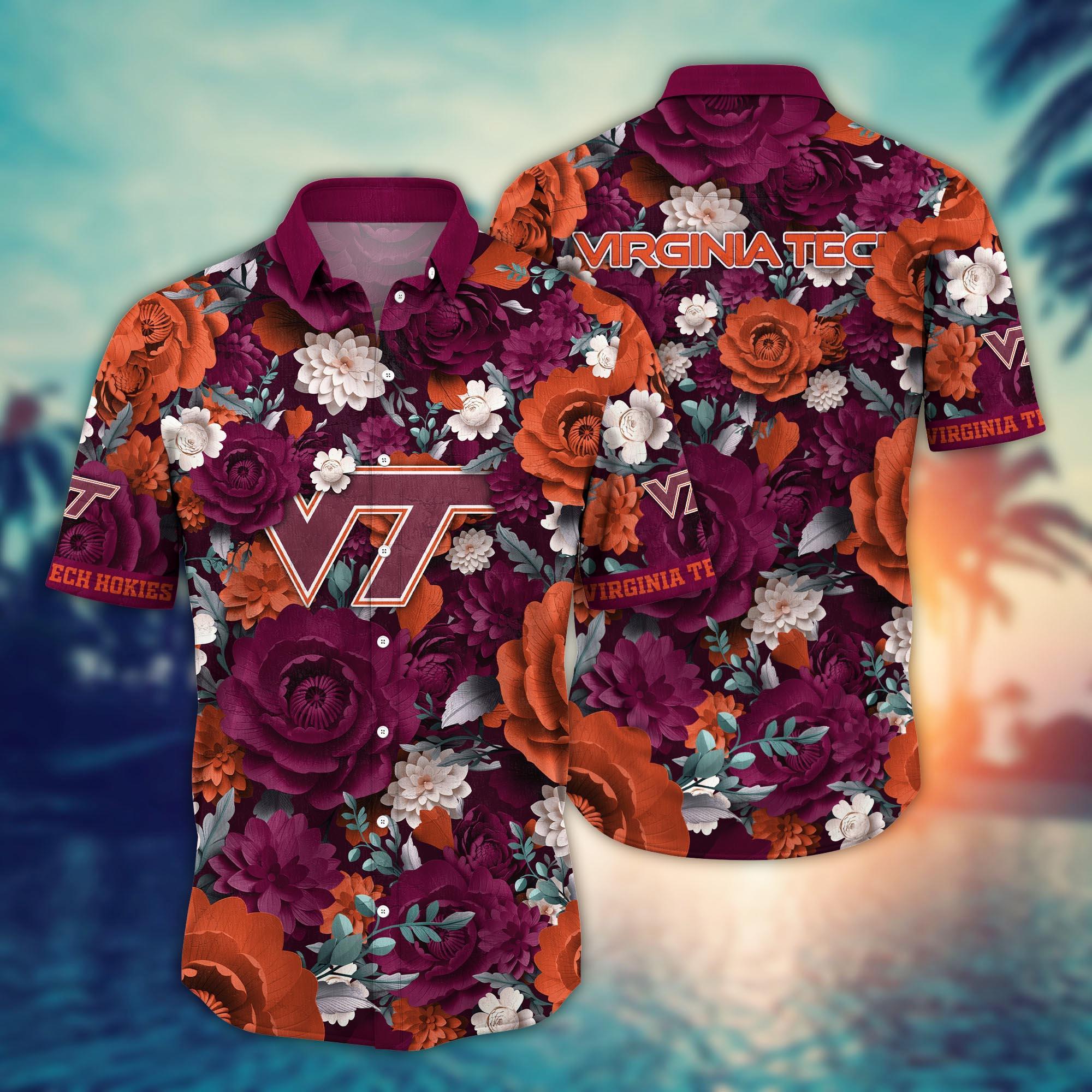 Virginia Tech Hokies NCAA Flower Hawaii Shirt For Fans Ver 7