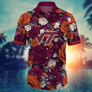 Virginia Tech Hokies NCAA Flower Hawaii Shirt For Fans Ver 7