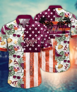 Virginia Tech Hokies NCAA Flower Hawaii Shirt For Fans Ver 8