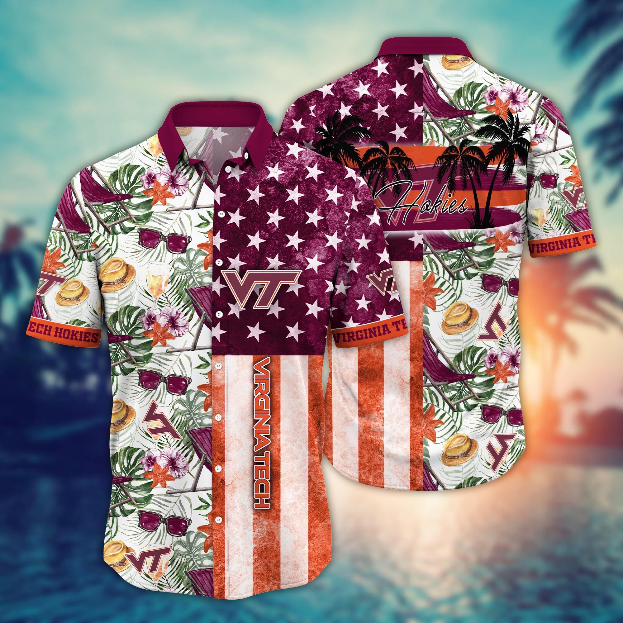 Virginia Tech Hokies NCAA Flower Hawaii Shirt For Fans Ver 8