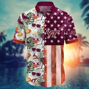 Virginia Tech Hokies NCAA Flower Hawaii Shirt For Fans Ver 8