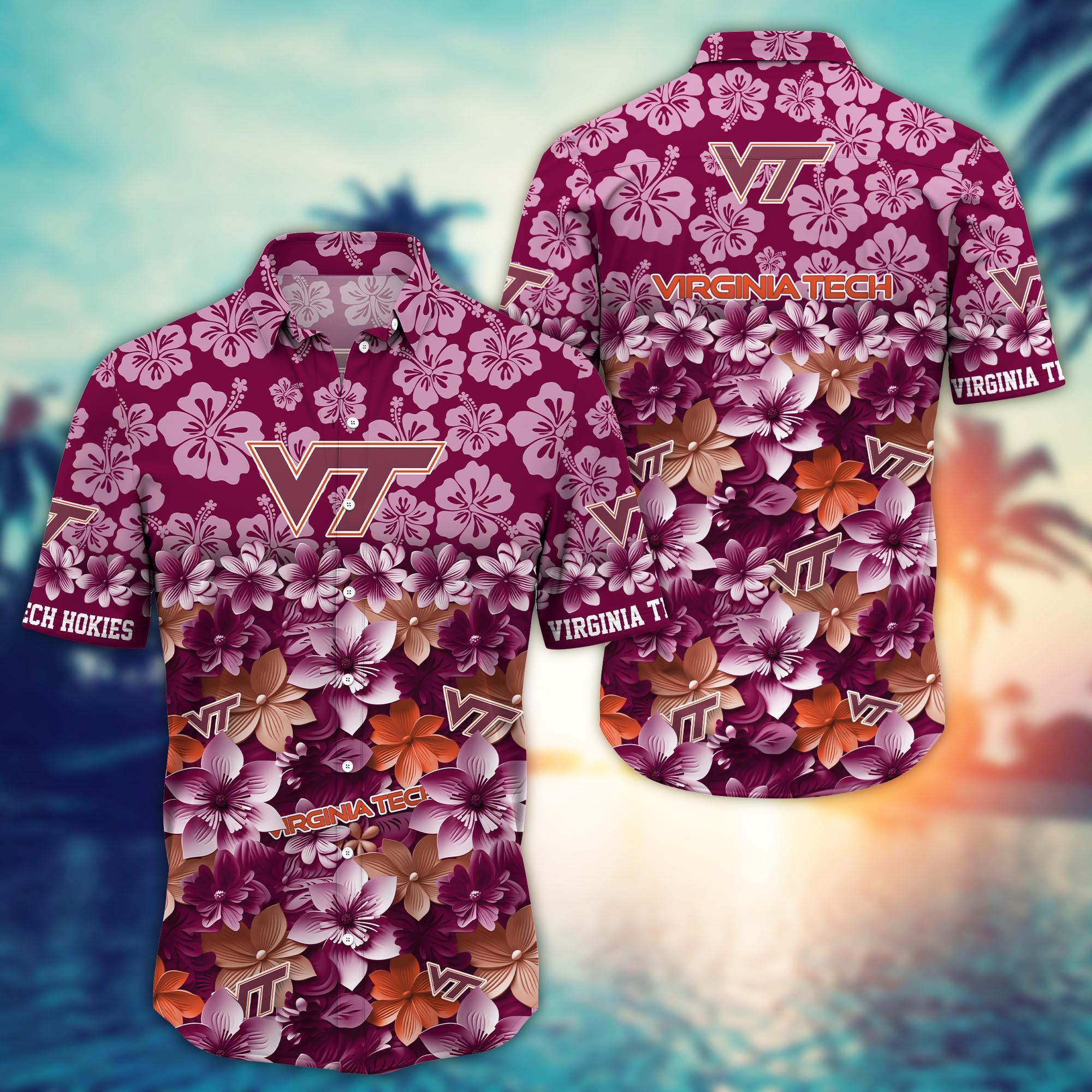 Virginia Tech Hokies NCAA Hawaiian Shirt Gift For Fan