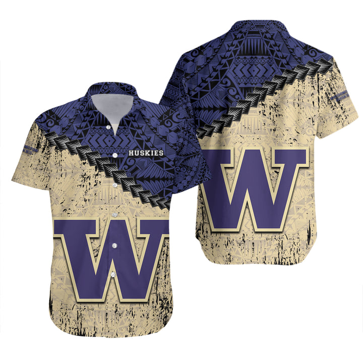 Washington Huskies Genuine Purple Gold NCAA Hawaiian Shirt