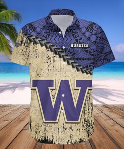 Washington Huskies Genuine Purple Gold NCAA Hawaiian Shirt