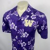 Washington Huskies Hawaiian Shirt with MEDIUM Rayon Chiliwear Floral Loop Collar for Men 
