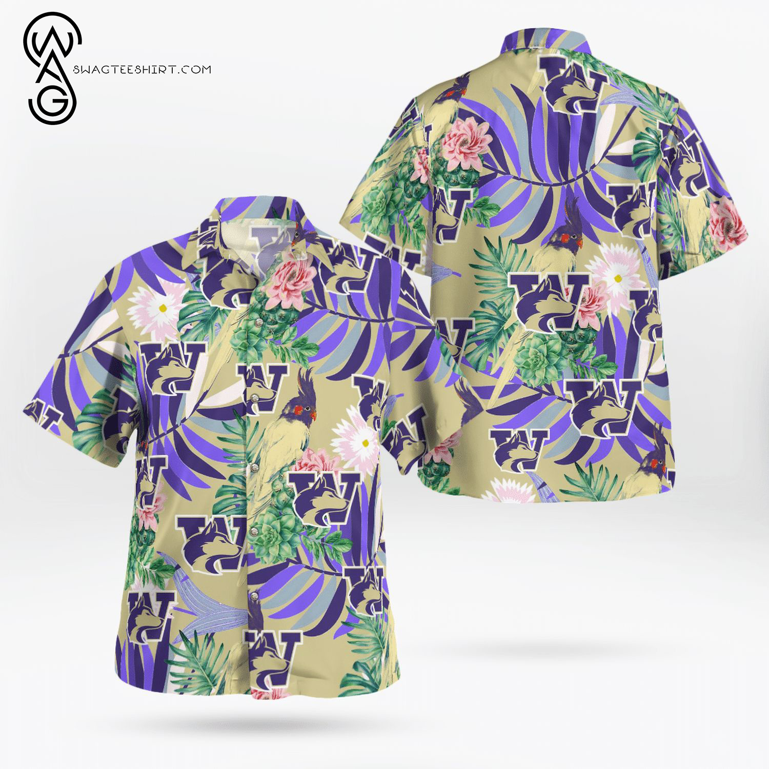 Washington Huskies Hawaiian Shirts And Beach Shorts - Perfect Summer Outfit for Fans