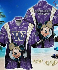 Washington Huskies Mickey Mouse Hawaiian Shirt - Fun and Cute Fan Gear