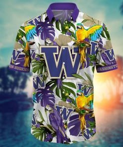 Washington Huskies NCAA Flower Hawaii Shirt For Fans Ver 1