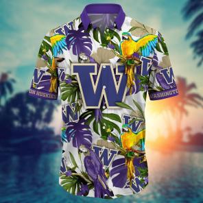 Washington Huskies NCAA Flower Hawaii Shirt For Fans Ver 1