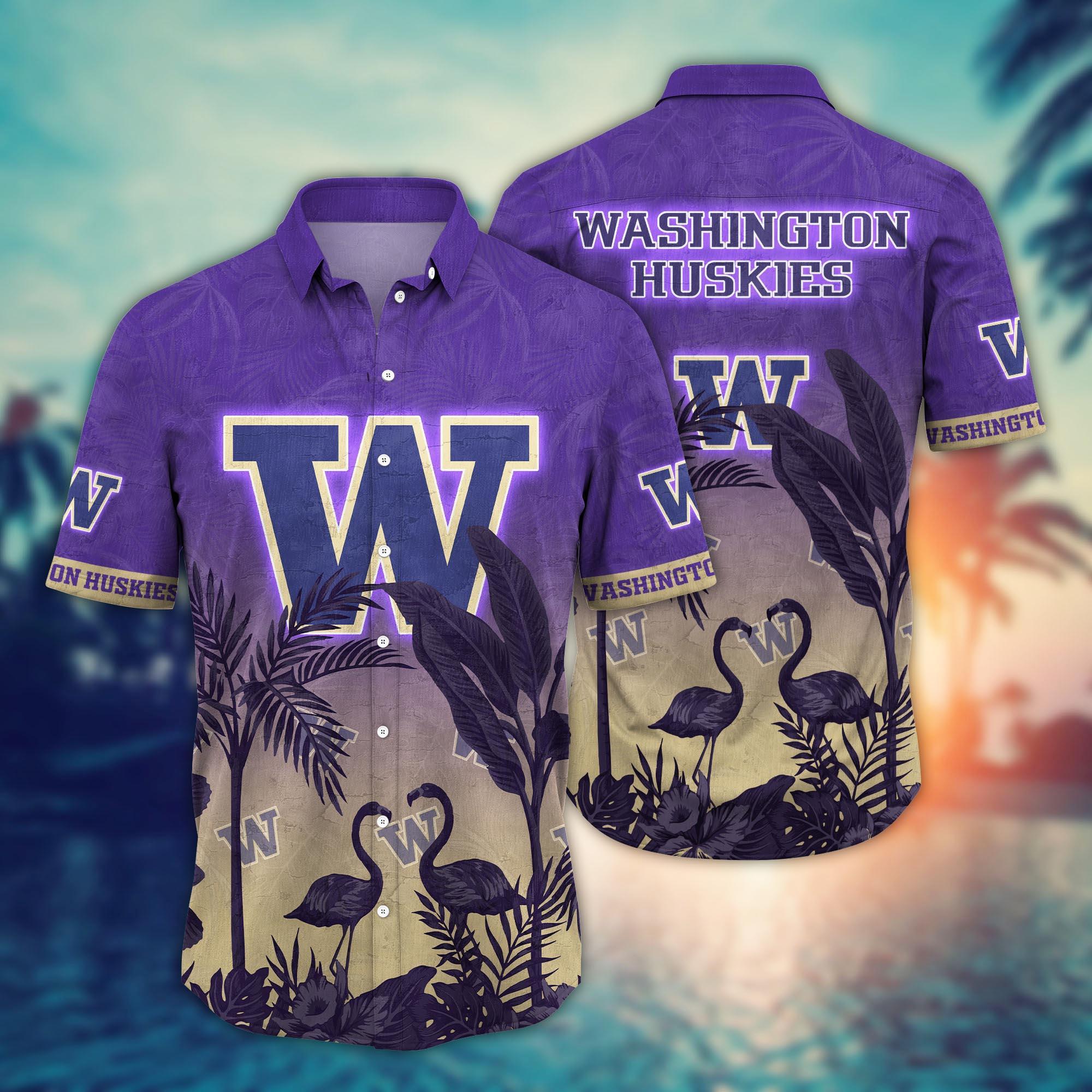 Washington Huskies NCAA Flower Hawaii Shirt For Fans Ver 11