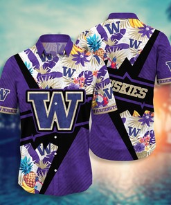 Washington Huskies NCAA Flower Hawaii Shirt For Fans Ver 12