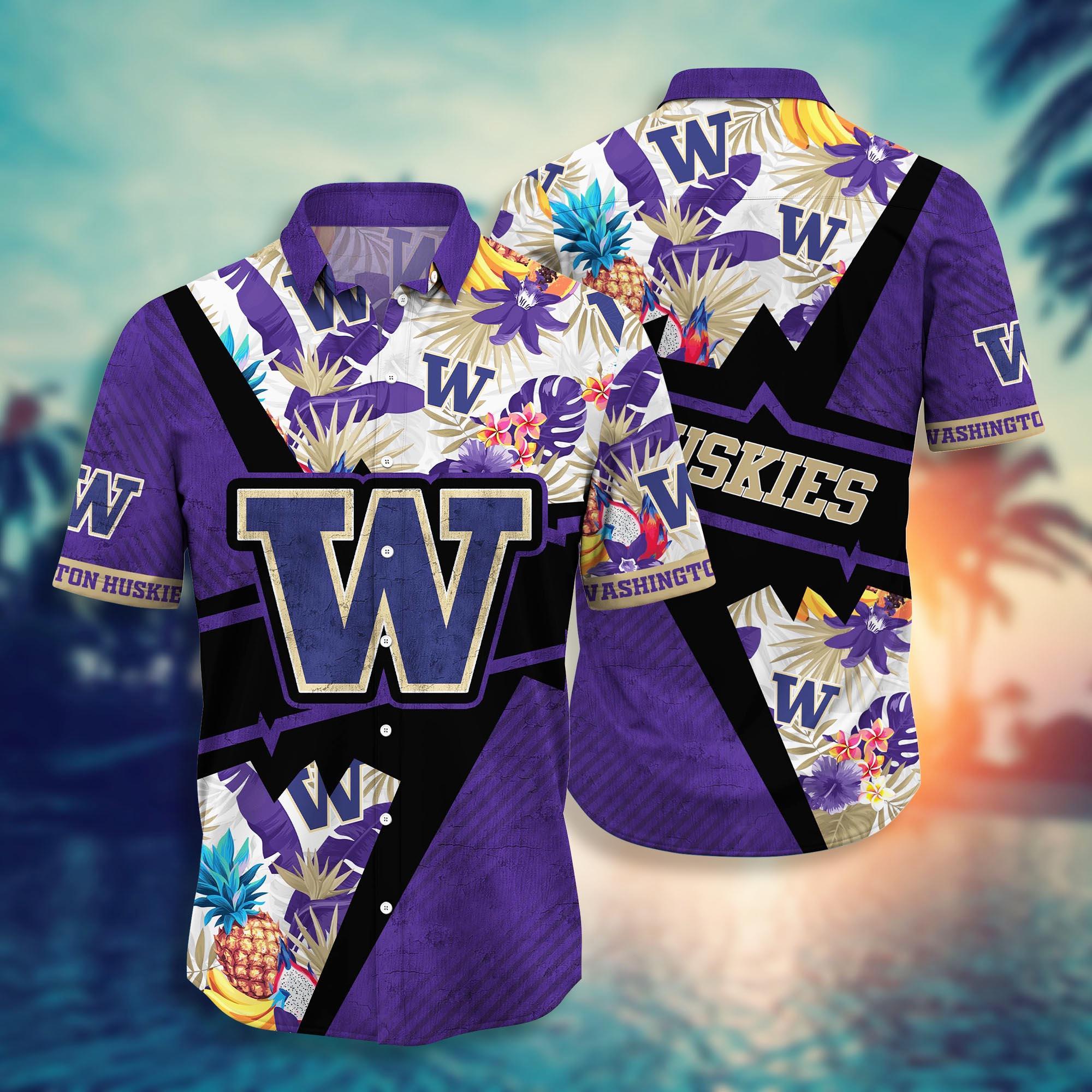 Washington Huskies NCAA Flower Hawaii Shirt For Fans Ver 12