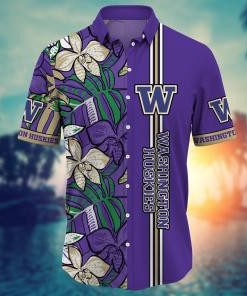 Washington Huskies NCAA Flower Hawaii Shirt For Fans Ver 14