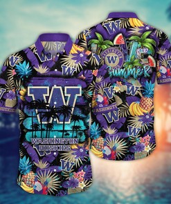 Washington Huskies NCAA Flower Hawaii Shirt For Fans Ver 15
