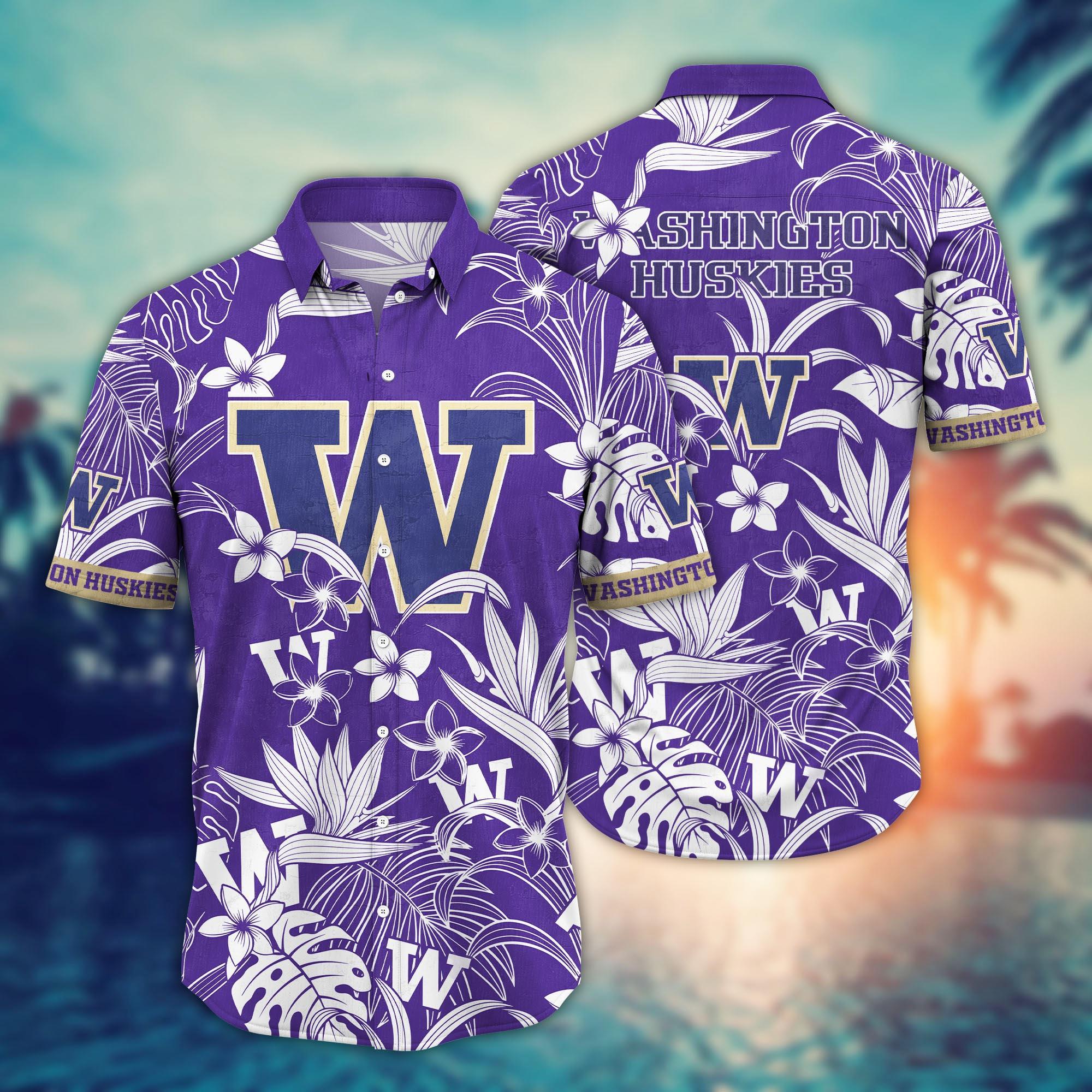 Washington Huskies NCAA Flower Hawaii Shirt For Fans Ver 16