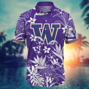 Washington Huskies NCAA Flower Hawaii Shirt For Fans Ver 16