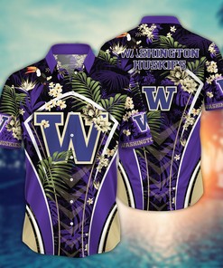Washington Huskies NCAA Flower Hawaii Shirt For Fans Ver 17