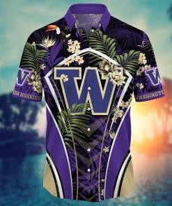 Washington Huskies NCAA Flower Hawaii Shirt For Fans Ver 17