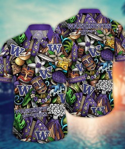 Washington Huskies NCAA Flower Hawaii Shirt For Fans Ver 18