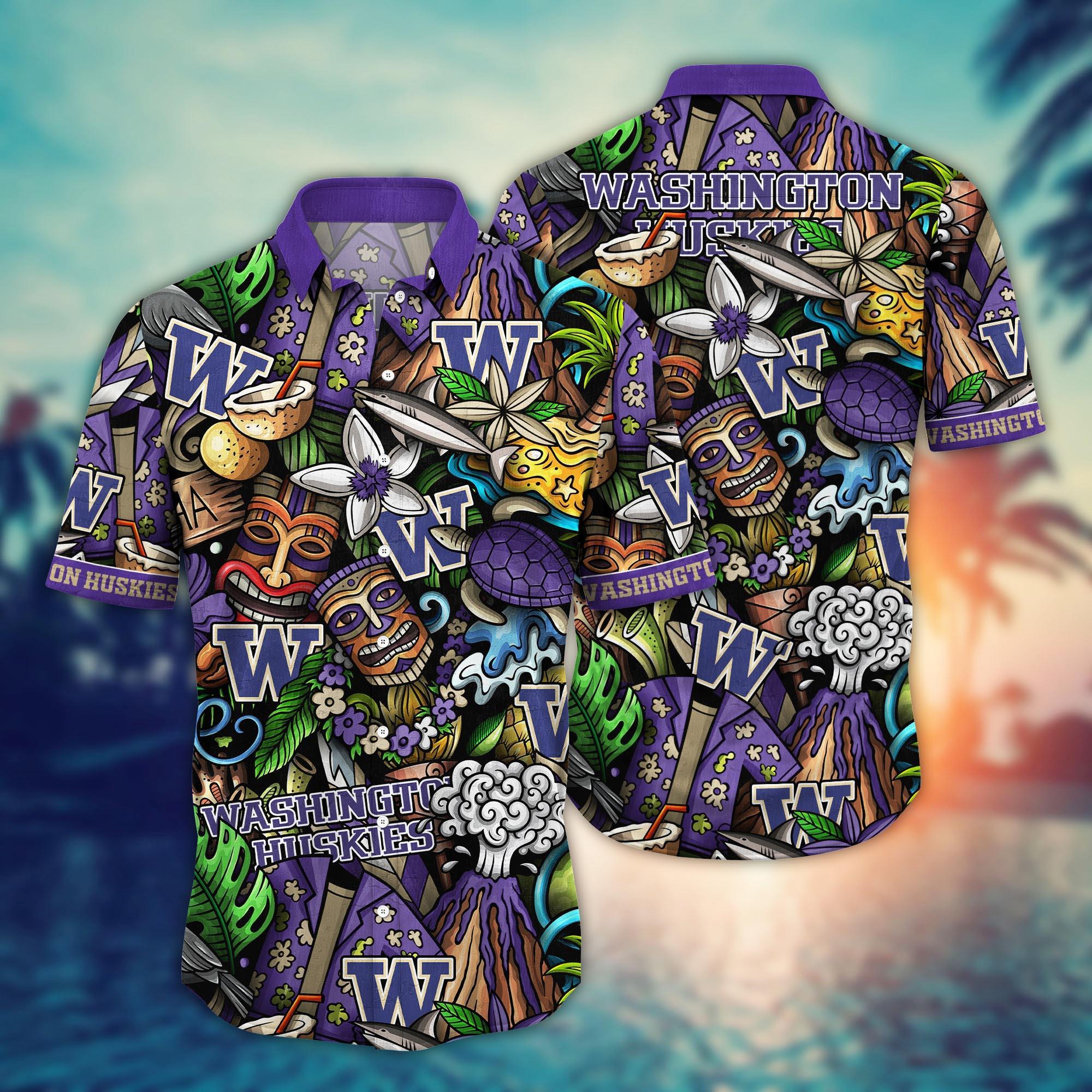 Washington Huskies NCAA Flower Hawaii Shirt For Fans Ver 18