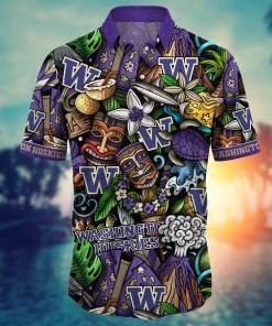 Washington Huskies NCAA Flower Hawaii Shirt For Fans Ver 18
