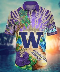 Washington Huskies NCAA Flower Hawaii Shirt For Fans Ver 2