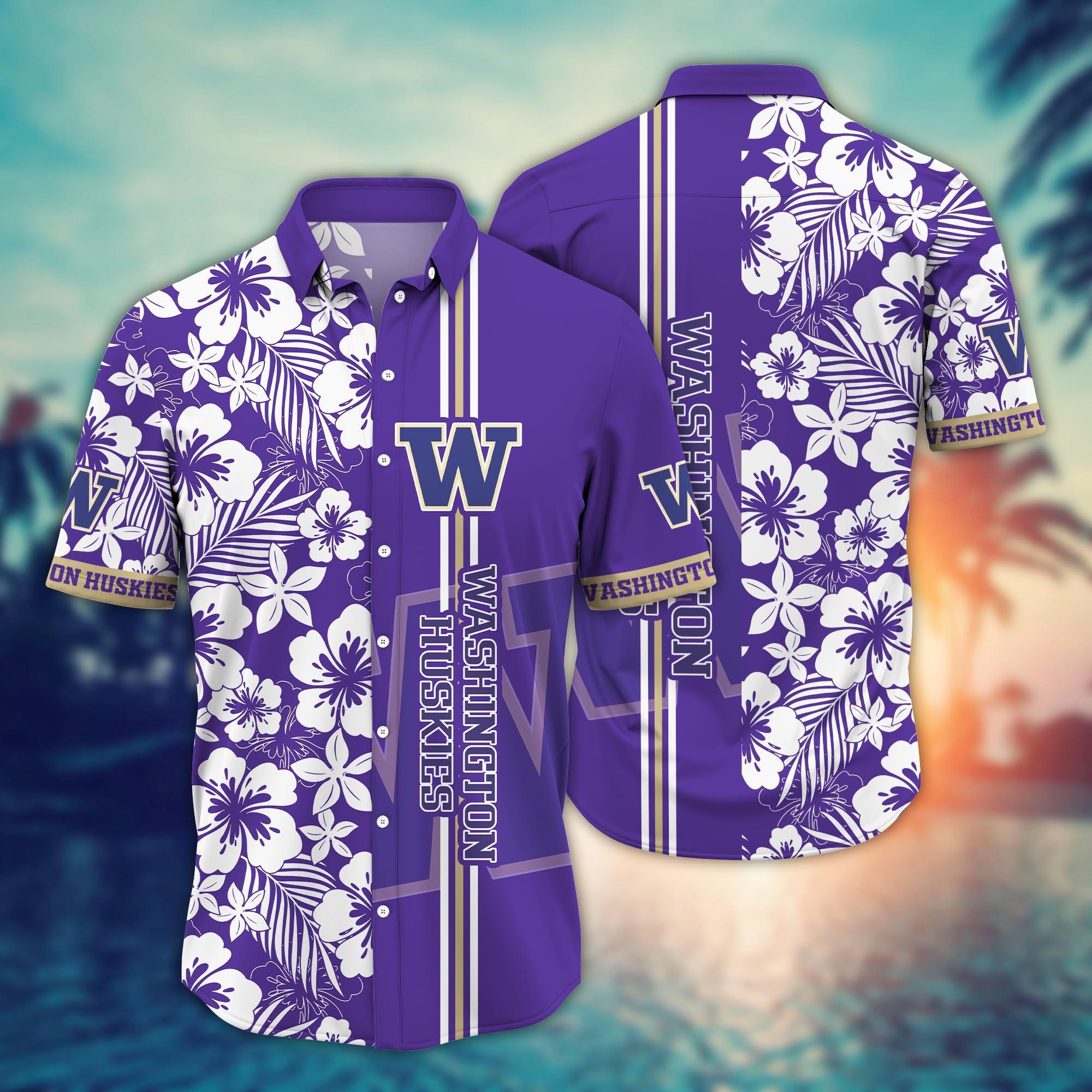 Washington Huskies NCAA Flower Hawaii Shirt For Fans Ver 21