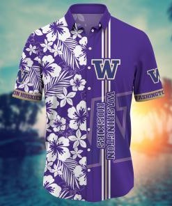 Washington Huskies NCAA Flower Hawaii Shirt For Fans Ver 21