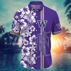 Washington Huskies NCAA Flower Hawaii Shirt For Fans Ver 21