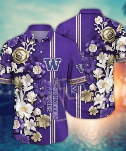 Washington Huskies NCAA Flower Hawaii Shirt For Fans Ver 23