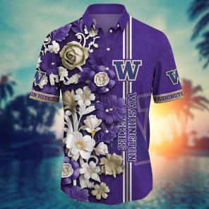 Washington Huskies NCAA Flower Hawaii Shirt For Fans Ver 23