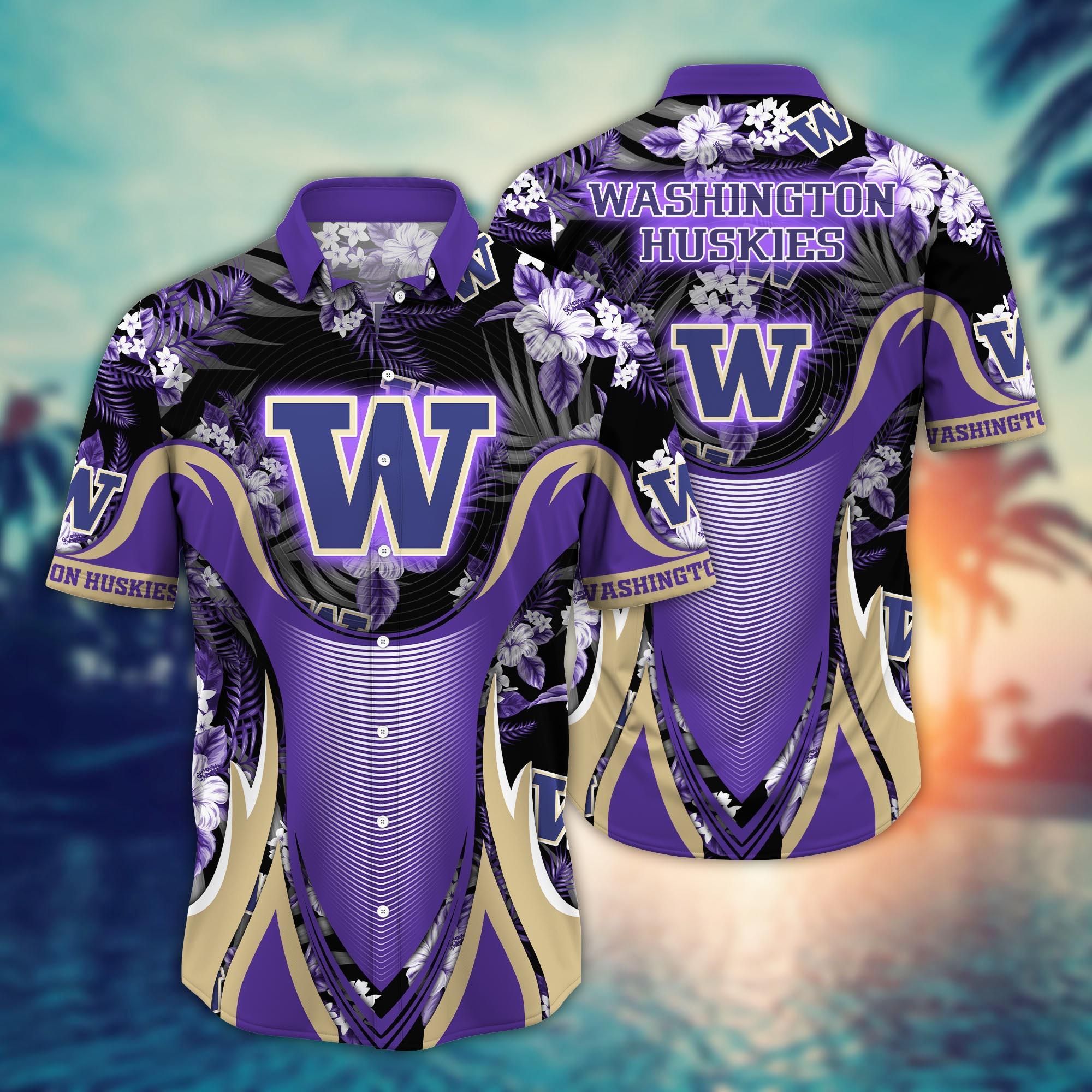 Washington Huskies NCAA Flower Hawaii Shirt For Fans Ver 25