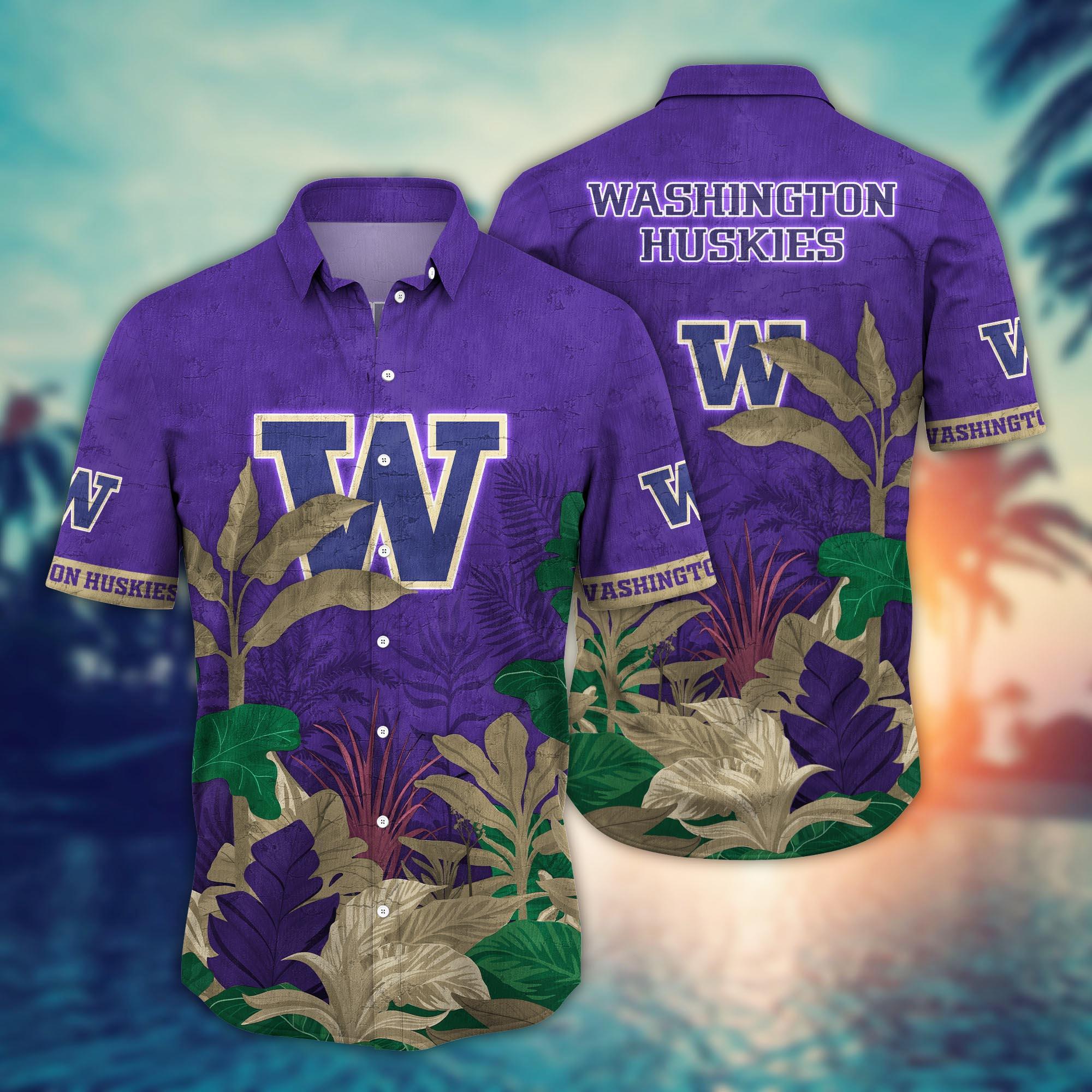 Washington Huskies NCAA Flower Hawaii Shirt For Fans Ver 27