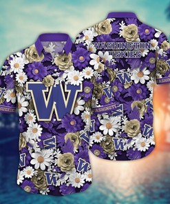 Washington Huskies NCAA Flower Hawaii Shirt For Fans Ver 3