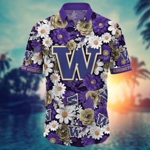 Washington Huskies NCAA Flower Hawaii Shirt For Fans Ver 3