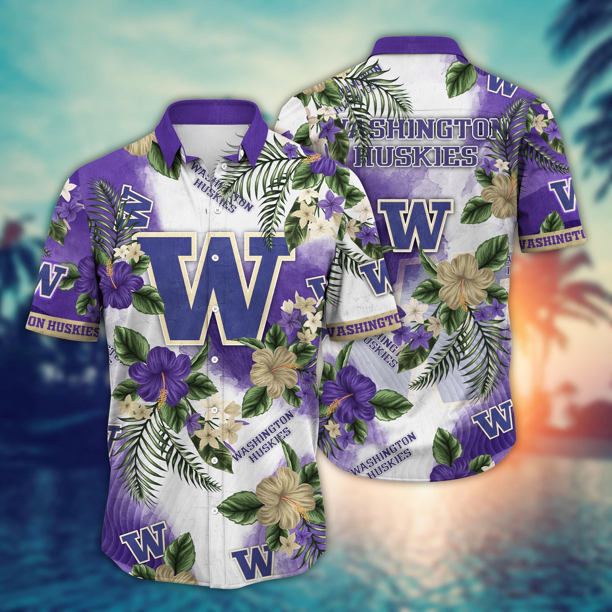 Washington Huskies NCAA Flower Hawaii Shirt For Fans Ver 30
