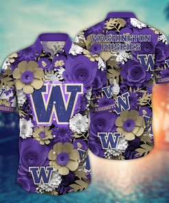 Washington Huskies NCAA Flower Hawaii Shirt For Fans Ver 36