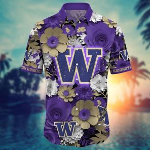 Washington Huskies NCAA Flower Hawaii Shirt For Fans Ver 36