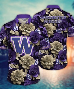Washington Huskies NCAA Flower Hawaii Shirt For Fans Ver 37