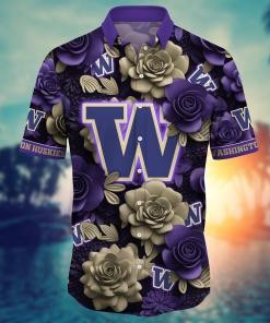 Washington Huskies NCAA Flower Hawaii Shirt For Fans Ver 37