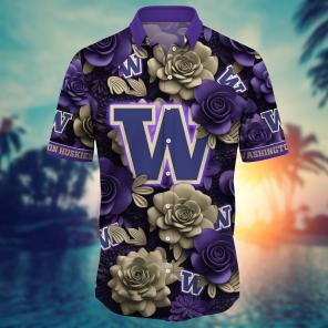 Washington Huskies NCAA Flower Hawaii Shirt For Fans Ver 37