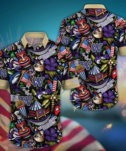Washington Huskies NCAA Flower Hawaii Shirt For Fans Ver 4