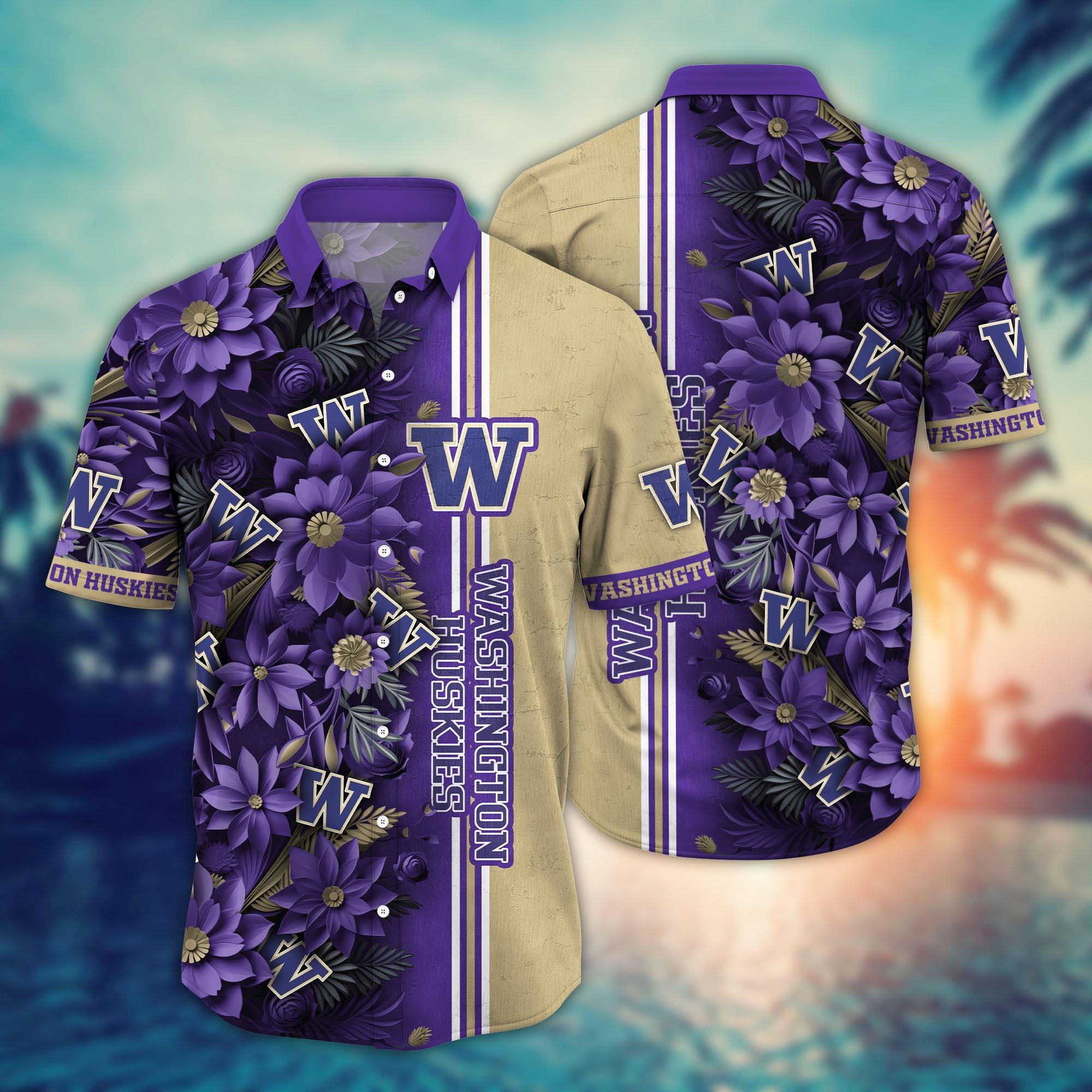 Washington Huskies NCAA Flower Hawaii Shirt For Fans Ver 5