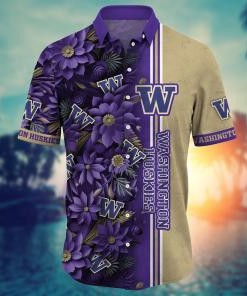 Washington Huskies NCAA Flower Hawaii Shirt For Fans Ver 5