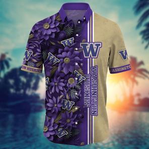 Washington Huskies NCAA Flower Hawaii Shirt For Fans Ver 5