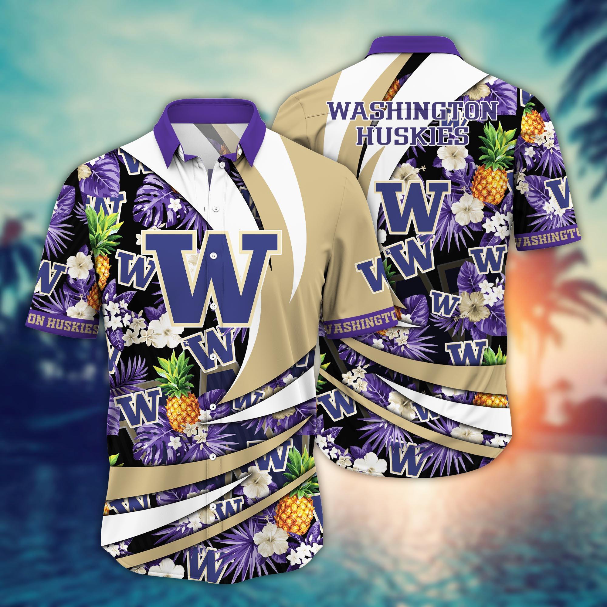 Washington Huskies NCAA Flower Hawaii Shirt For Fans Ver 6
