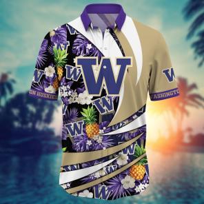 Washington Huskies NCAA Flower Hawaii Shirt For Fans Ver 6